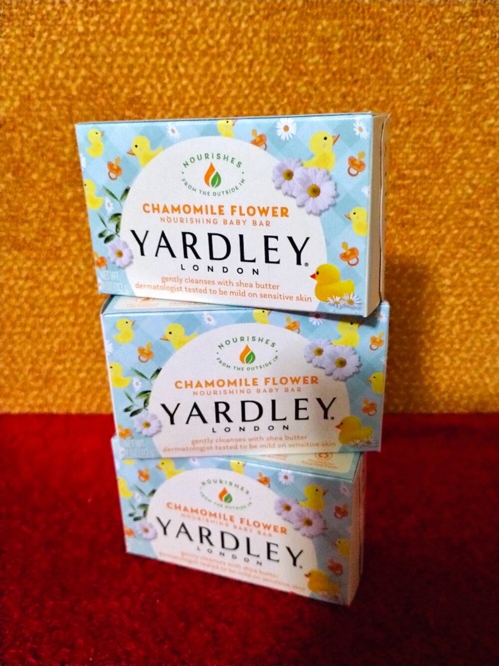 Yardley London Chamomile Flower Soap Bar 3-Pack Bundle